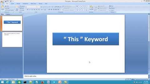 Java Programming in Urdu /Hindi Part  This Keyword