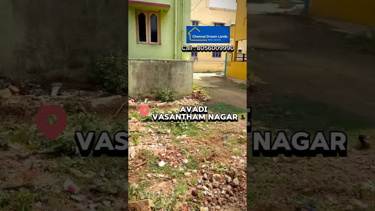Prime residential plot for sale.AVADI, VASANTHAM NAGAR 30*40 EAST FACINGPLOT FOR SALE1200 sq