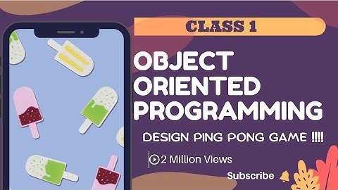 Object Oriented Programming || OOP || Ping Pong Game || Special Announcement