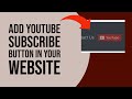 Add Youtube Subscribe Button in your Website