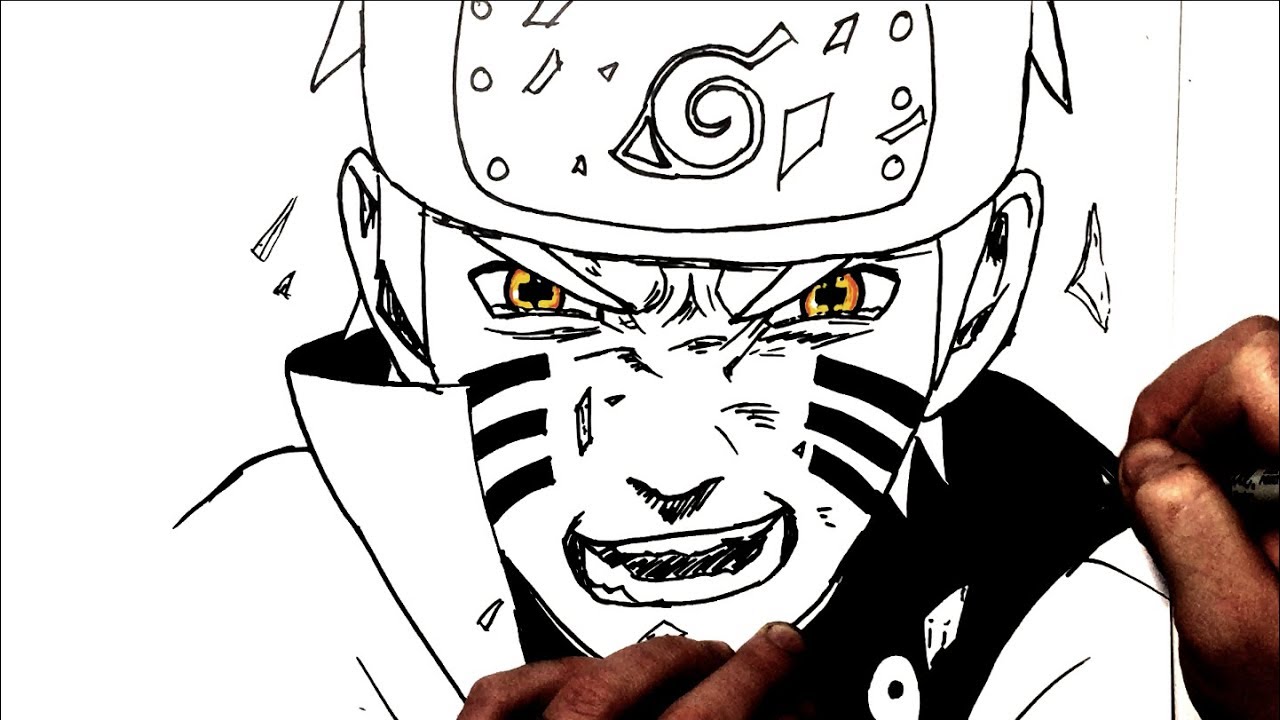 How to draw Naruto Baryon Mode from Boruro - step by step #2 