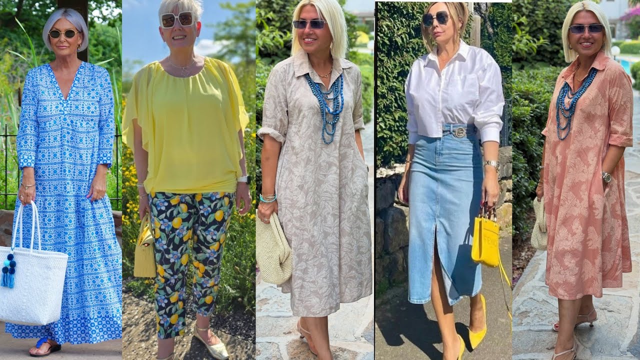 Natural Older Women OVER 50 60 70 | Summer Fashion 2025 For Women#fashiontrends