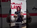 Activists take part in a land convoy from Libya to bring aid to Gaza