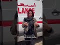 Activists take part in a land convoy from Libya to bring aid to Gaza