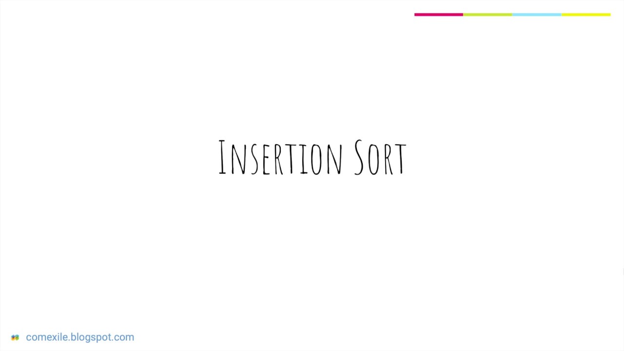 Insertion Sort simple demonstration - YouTube
