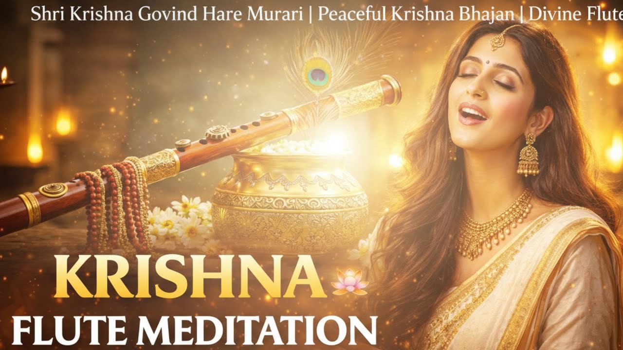 Shri Krishna Govind Hare Murari | Peaceful Krishna Bhajan | Divine Flute Meditation