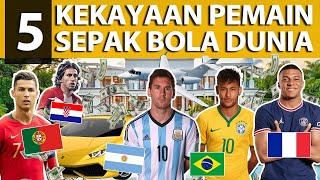 5 KEKAYAAN PEMAIN SEPAK BOLA DUNIA!! GAJINYA FANTASTIS BANGET