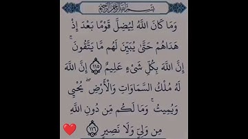 سورة(التوبة)القارئ الشيخ صلاح بوخاطر....💞😘💕🌹🍂