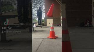 Traffic Cone Trickshot!! #trickshots #cone #orange #talent #clutch #flip #shorts