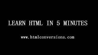 Learn html in 5 minutes | HTMLConversions.com