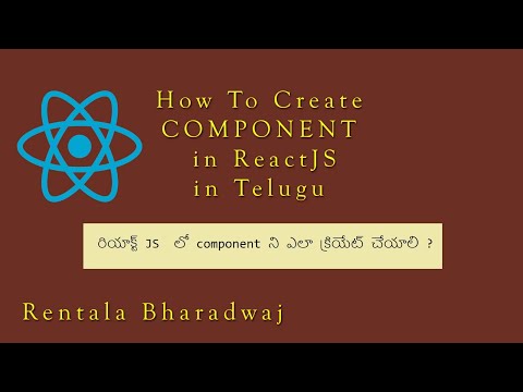 COMPONENTS IN REACT JS | REACT JS IN TELUGU | REACT IN TELUGU - 9295659428