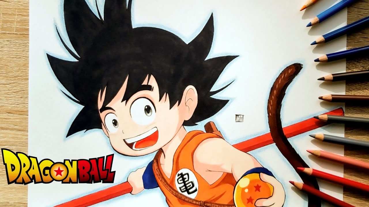 Mon plus gros dessin ! Sangoku Speed Drawing (Dragon Ball) YouTube