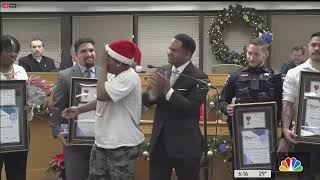 Aurora honors neighbor, officers who save 9 year old boy from drowning