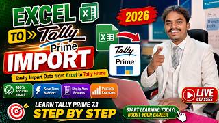 Tally Prime 7.1 🔥 Excel Data Import Error-Free Trick in Telugu | Smart Accounting 2026