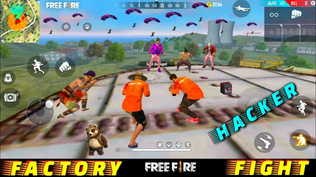 Free Fire Factory Fight Hacker Ff Fist Fight On Factory Roof Garena Free Fire Booyah 26 Youtube