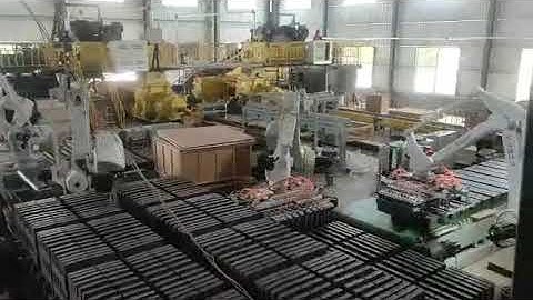 Yaskawa robot dancing, brick making plant in China
