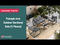 [Assembly Tutorial] Pamapic Iron Outdoor Sectional Sofa  (4 Pieces) | Step-by-Step Setup Guide