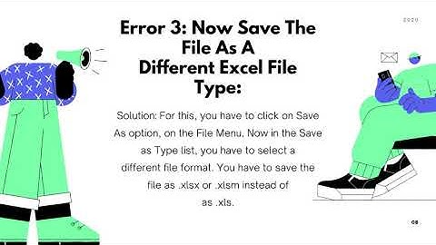 What Type Of Error Arise When You Save Excel File and How To Fix it