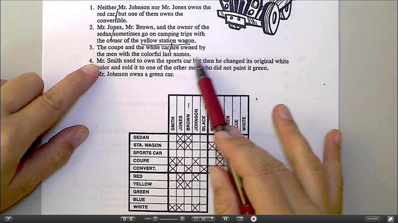 Logic Puzzle Example (Parking Lot)