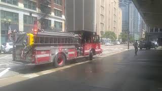 Chicago Fire Department Engine 42 & Truck 3 Returning Chicago Fire Department Engine 42 & Truck 3 Returning