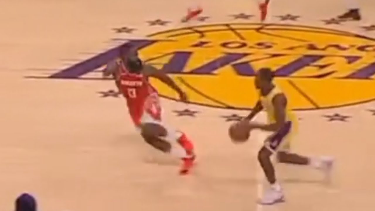 Rajon Rondo CROSSES James Harden - YouTube
