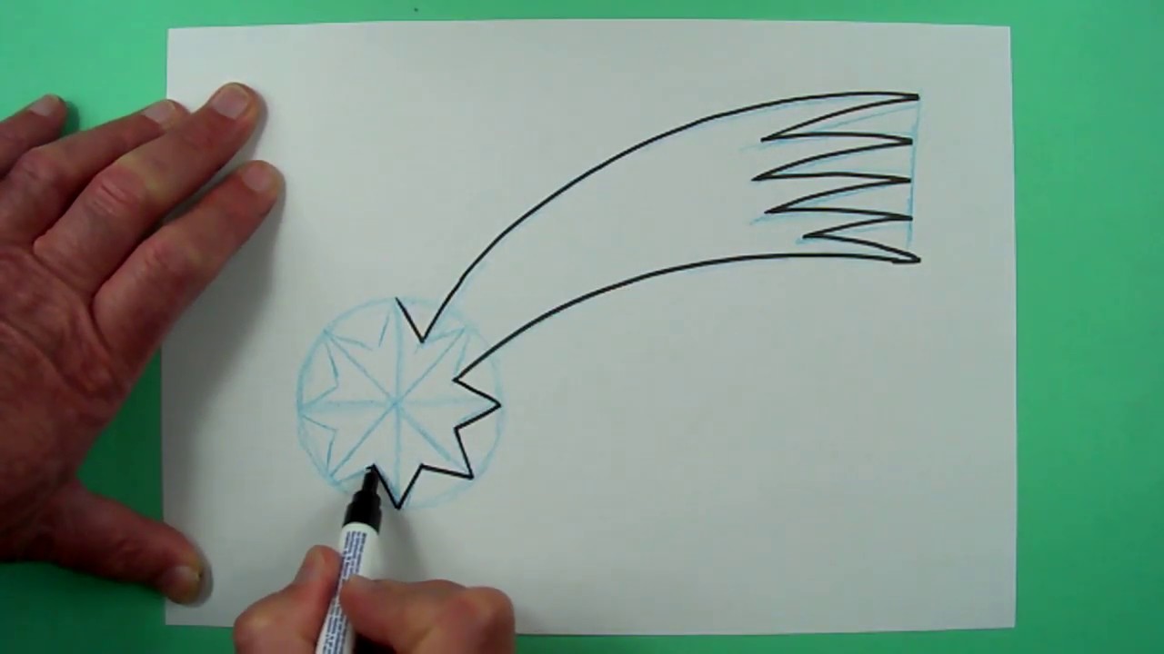 Wie zeichnet man eine Sternschnuppe ? Zeichnen für Kinder... und jedem