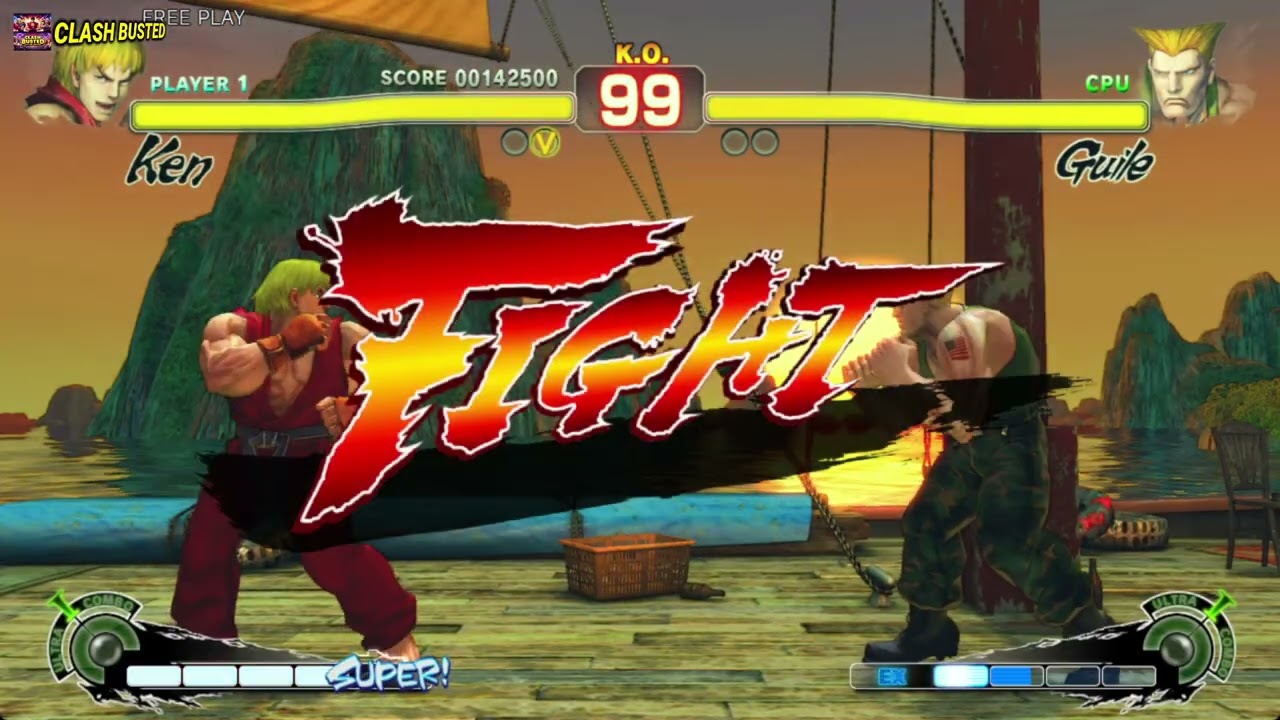 Ken vs Guile | Ultra Street fighter 4 | Arcade Taito NESiCAxLive Gameplay (2026)