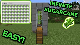 EASIEST 1.20 FAST AUTOMATIC SUGARCANE FARM TUTORIAL in Minecraft Bedrock (MCPE/Xbox/PS4/Switch/PC)