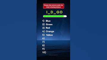 Guess the colors by missing letter quiz #quiz #games #trending #shorts #video
