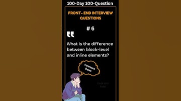 #6 Frontend Question 🤔100 Days - 100 Frontend Interview #frontend #html #html5 #htmltutorial