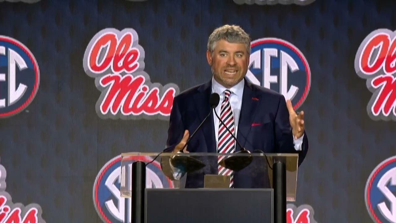 Pete Golding Gets Round of Applause Ole Miss SEC Media Days Media Room