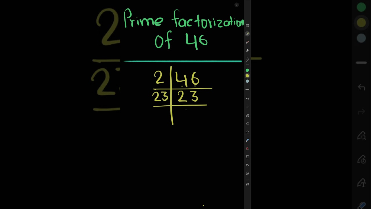 Prime Factors of 46 l Prime Factorization of 46