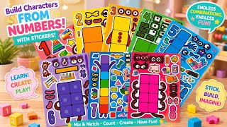 Build Number Characters with Stickers 🔢✨ Fun Learning &amp; Cute ASMR Playtime! Subscribe to support 