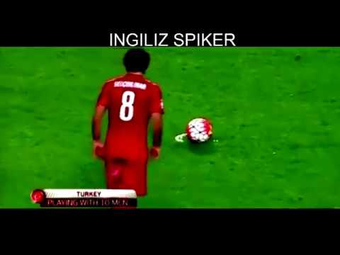 Selçuk İnan Frikik Golü  10 Farklı Spiker den  Türkiye 1 0 İzlanda