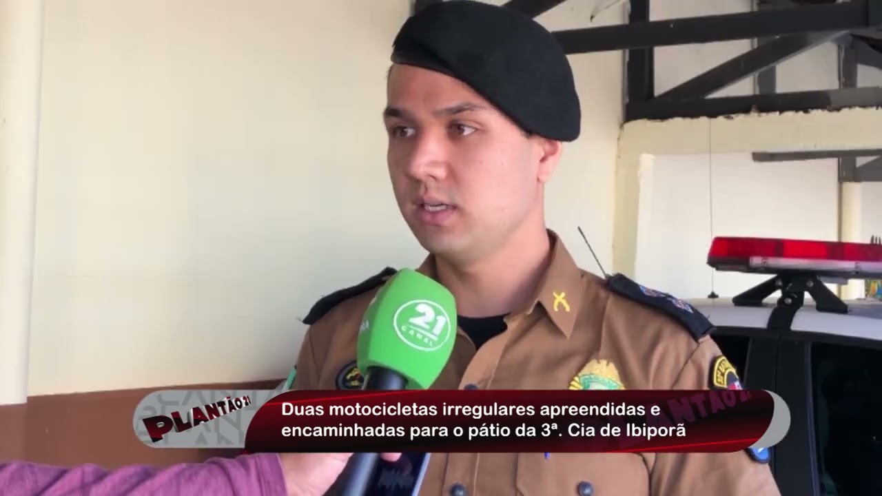 DUAS MOTOCICLETAS APREENDIDAS EM IBIPORÃ