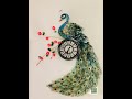 peacock DIY project craft /wall clock decor ideas/clay art