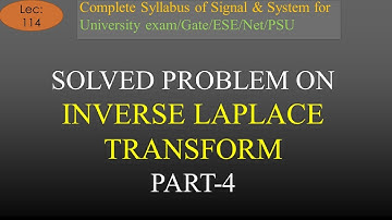 Solved Problem Based on Inverse Laplace Transform Part 4 | S & S | R K Classes | Hindi | Lec 114