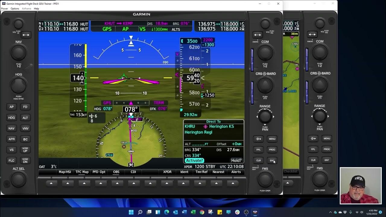 Garmin G1000 VNAV How to use G1000 VNAV descent planning with the GFC