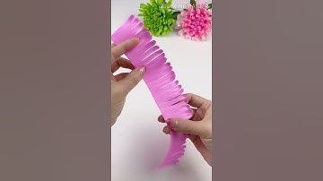 #shorts cách làm hoa cúc bằng giấy nhún | Hoa cúc xinh | THẾ GIỚI MẦM NON