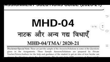 MHD 4 Ignou Solved Assignment 2020-21