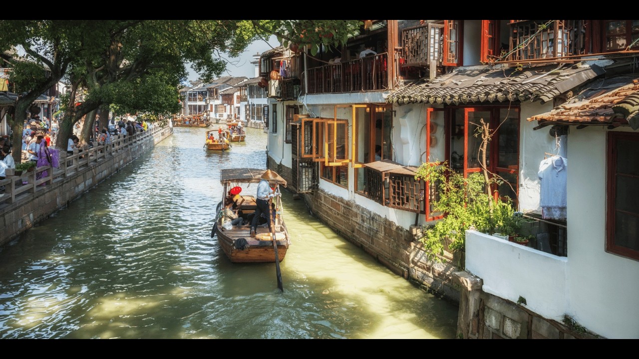 Zhujiajiao Ancient Town China Шанхайская Венеция, кафе с кошками
