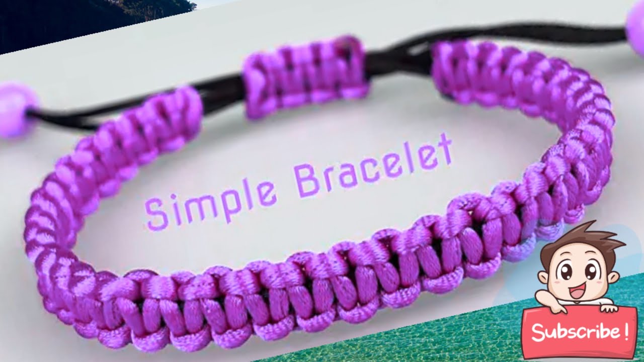 DIY, Macrame Bracelet Square Knot (beginners) 1 tagalog version YouTube