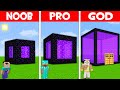 WHAT is INSIDE SECRET PORTAL BLOCK HOUSE in Minecraft NOOB vs PRO vs GOD!