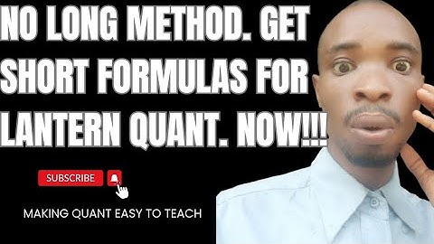 Solution to Lantern Quantitative Reasoning. Primary 5. Test 4 ( D and E). Easy formulas.