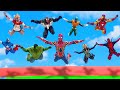 ALL SUPERHEROES FLYING CHALLENGE | Spiderman, hulk & power rangers Skydiving Competition Challenge