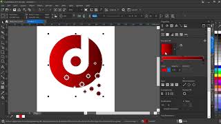 Letter D logo with CorelDraw 2019