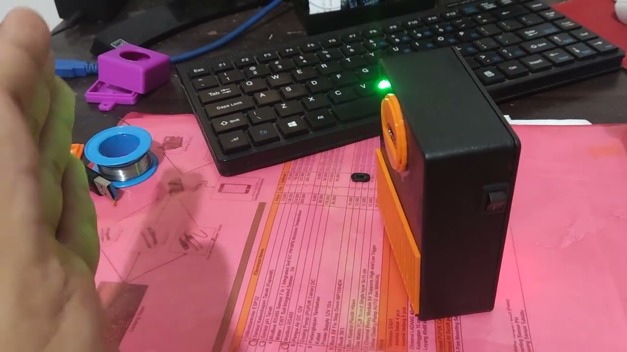 Projek Bel PINTU otomatis ESP32 DF Player Laser Ranging Sensor ToF Module VL53L0X with Cover