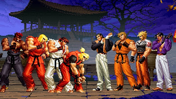⚡ KOF vs SF ➤ Ryu & Ken Team vs Ryo & Robert Team