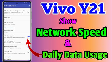 Vivo Y21 Network Speed Setting | Vivo Y21 Internet Speed Meter