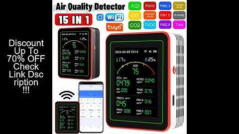 Tuya WiFi 15 in 1 Air Quality Detector CO/CO2/HCHO/TVOC/AQI/PM0.3/PM1.0/PM2.5/PM10 Air Quality Teste